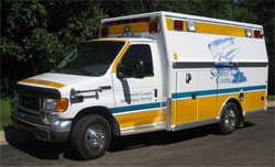 Summit County EMS-Fluorescent Ambulance livery-www.ambulancevisibility.com